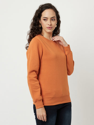 Orange Sweatshirt-Women Sweatshirts-Crimsoune Club