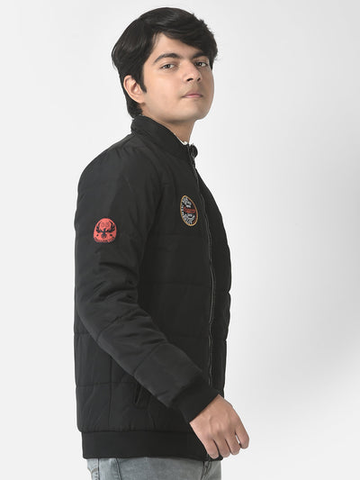  Black Brand Logo Jacket