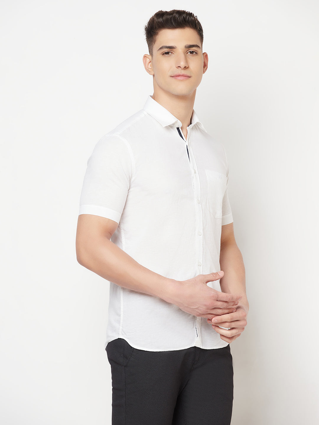 White Linen Shirt - Men Shirts
