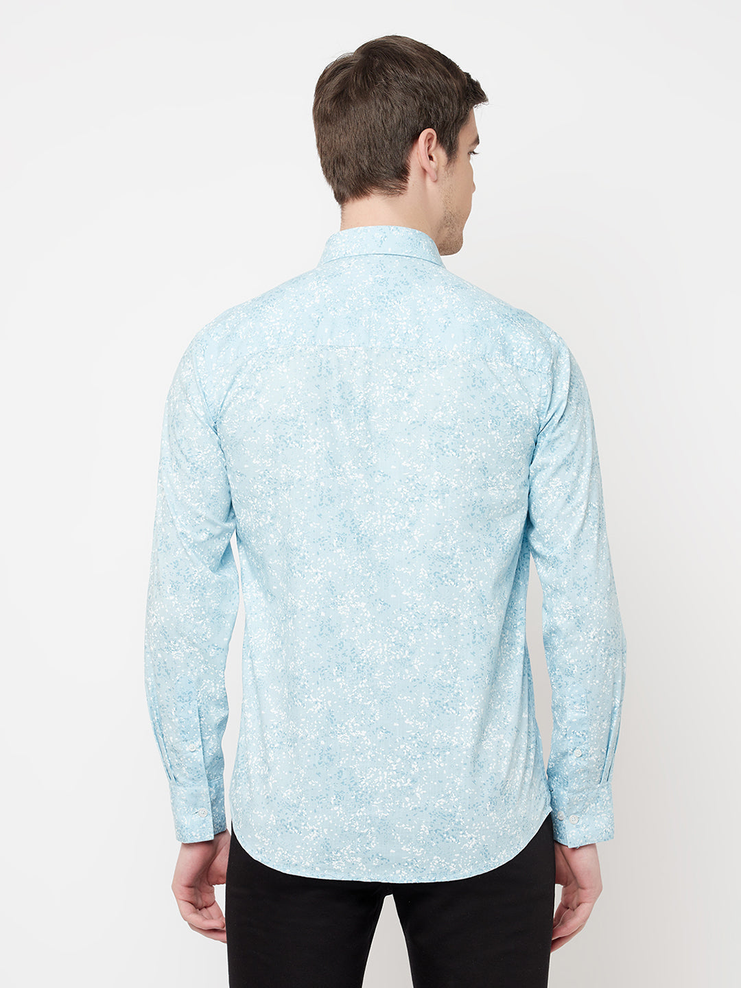 Blue Printed Casual Shirt - Men Shirts