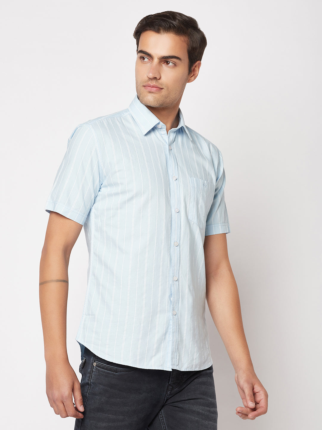  Striped Blue Shirt 