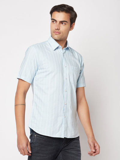  Striped Blue Shirt 