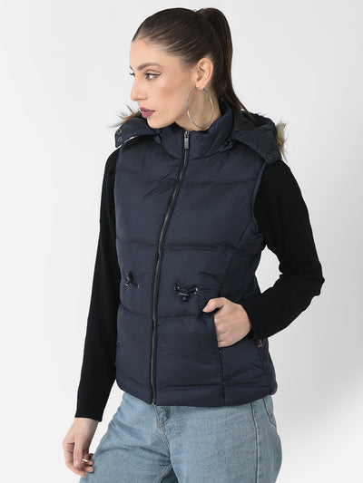  Polished Navy Blue Padded Gilet