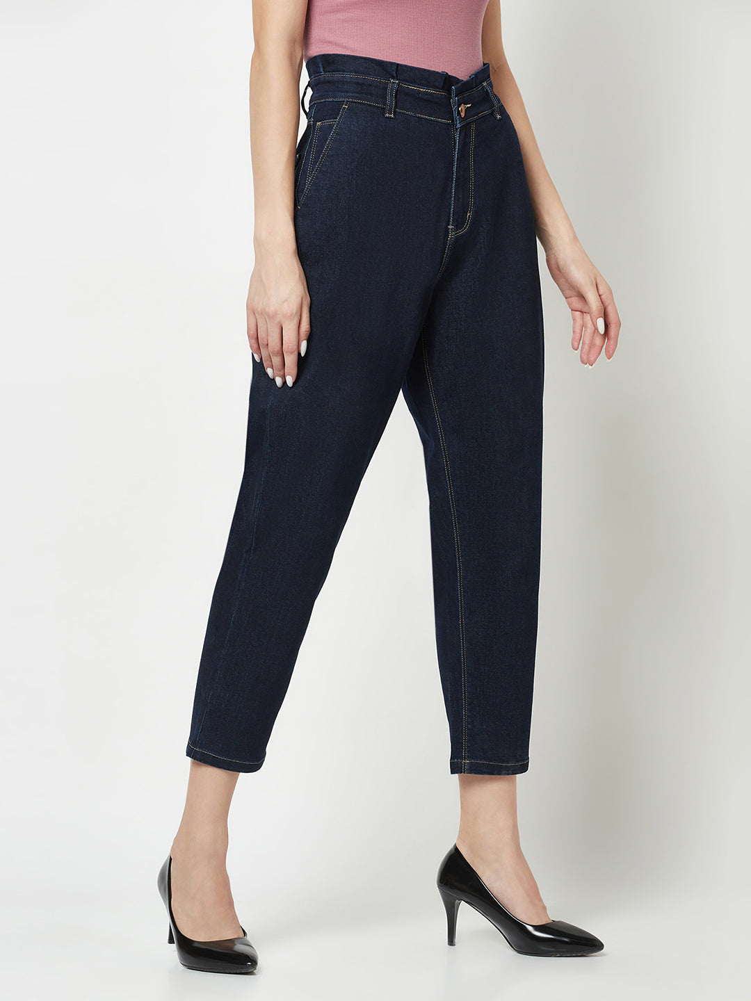 Blue Narrow-Fit Culottes