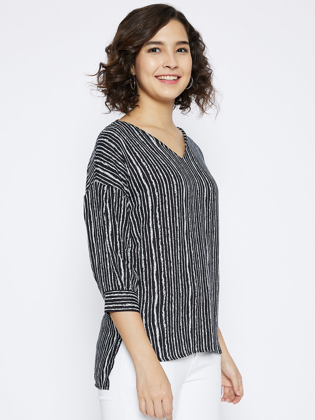 Black Striped Top - Women Tops