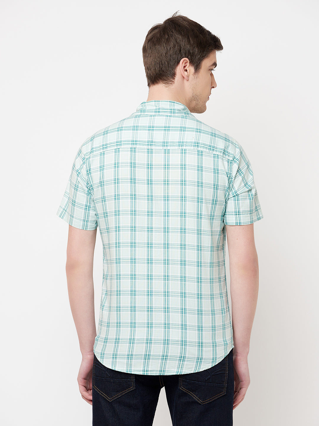 Green Checked Casual Shirt - Men Shirts