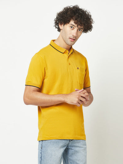  Plain Mustard Polo T-Shirt