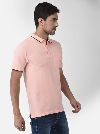 Pink Polo T-Shirt - Men T-Shirts