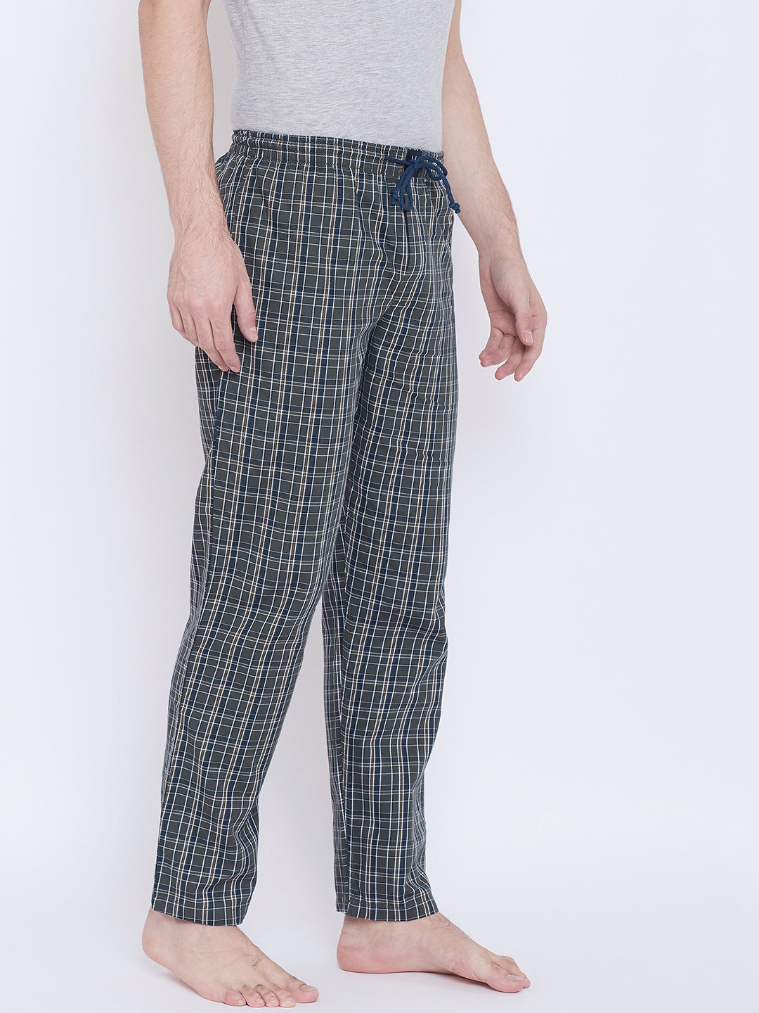 Checked Straight Lounge Pants - Men Lounge Pants