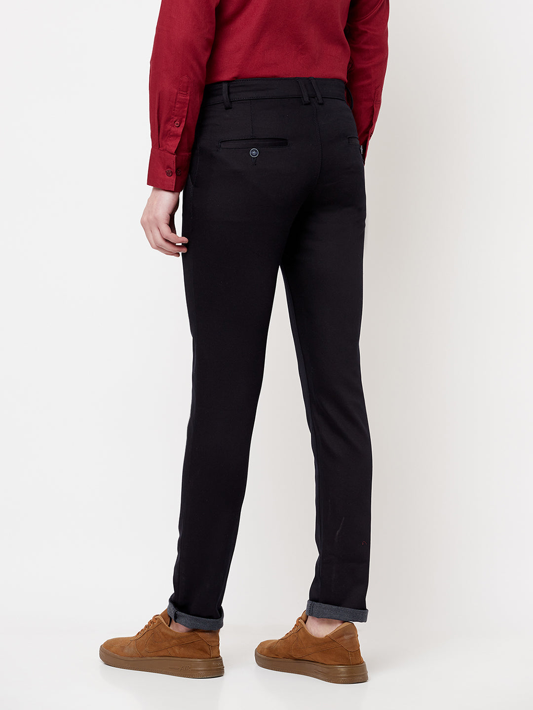 Navy Blue Casual Trousers - Men Trousers