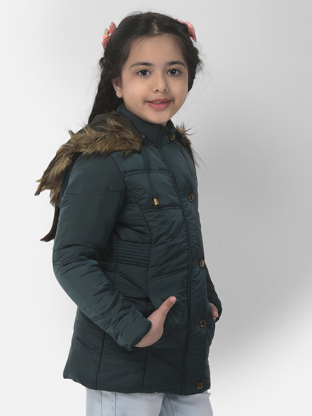  Emerald Green Padded Jacket