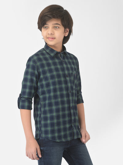 Blue Checked Shirt - Boys Shirts