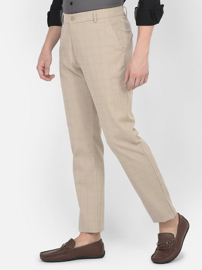  Beige Checkered Trousers 