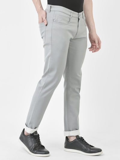  Slim-Fit Light Grey Trousers