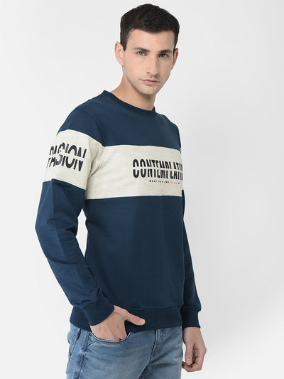  Teal Blue Contemplation Sweatshirt 