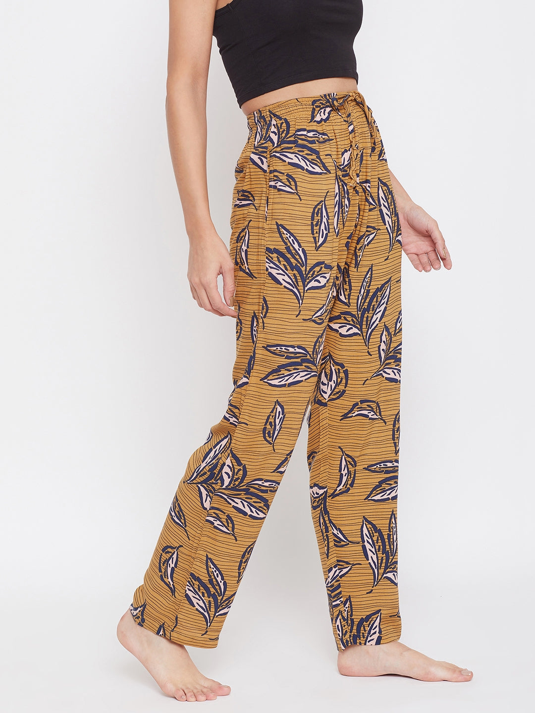 Yellow Floral Lounge Pants - Women Lounge Pants