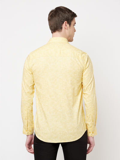 Yellow Floral Shirt - Men Shirts