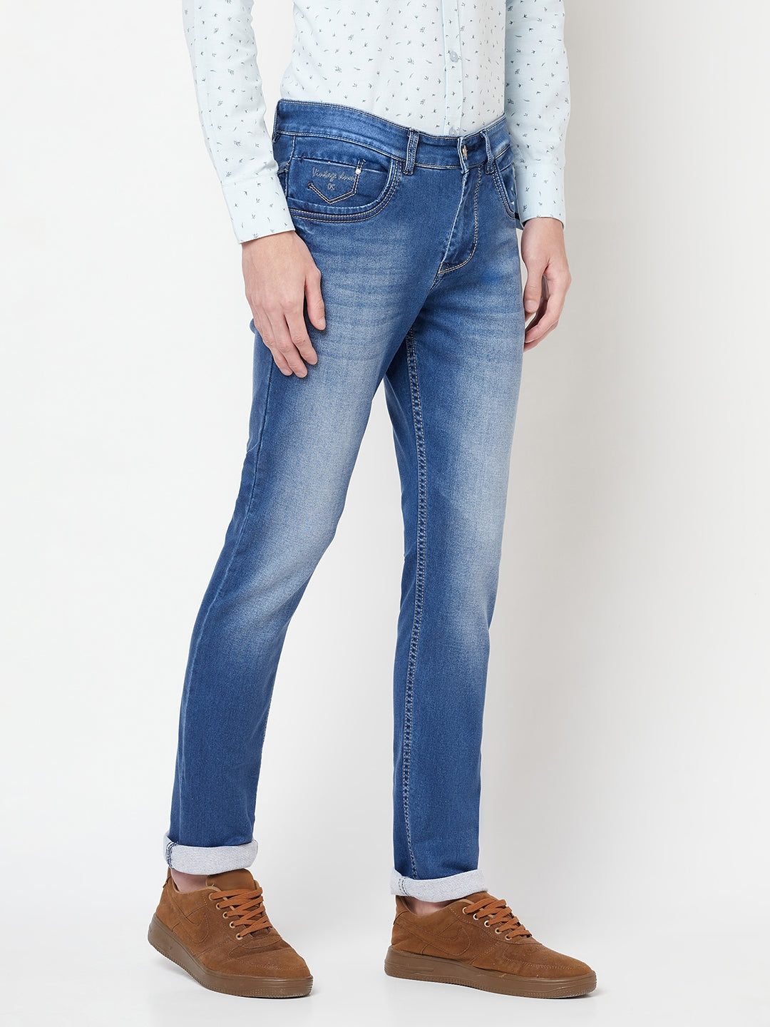 Blue Light Fade Jeans - Men Jeans