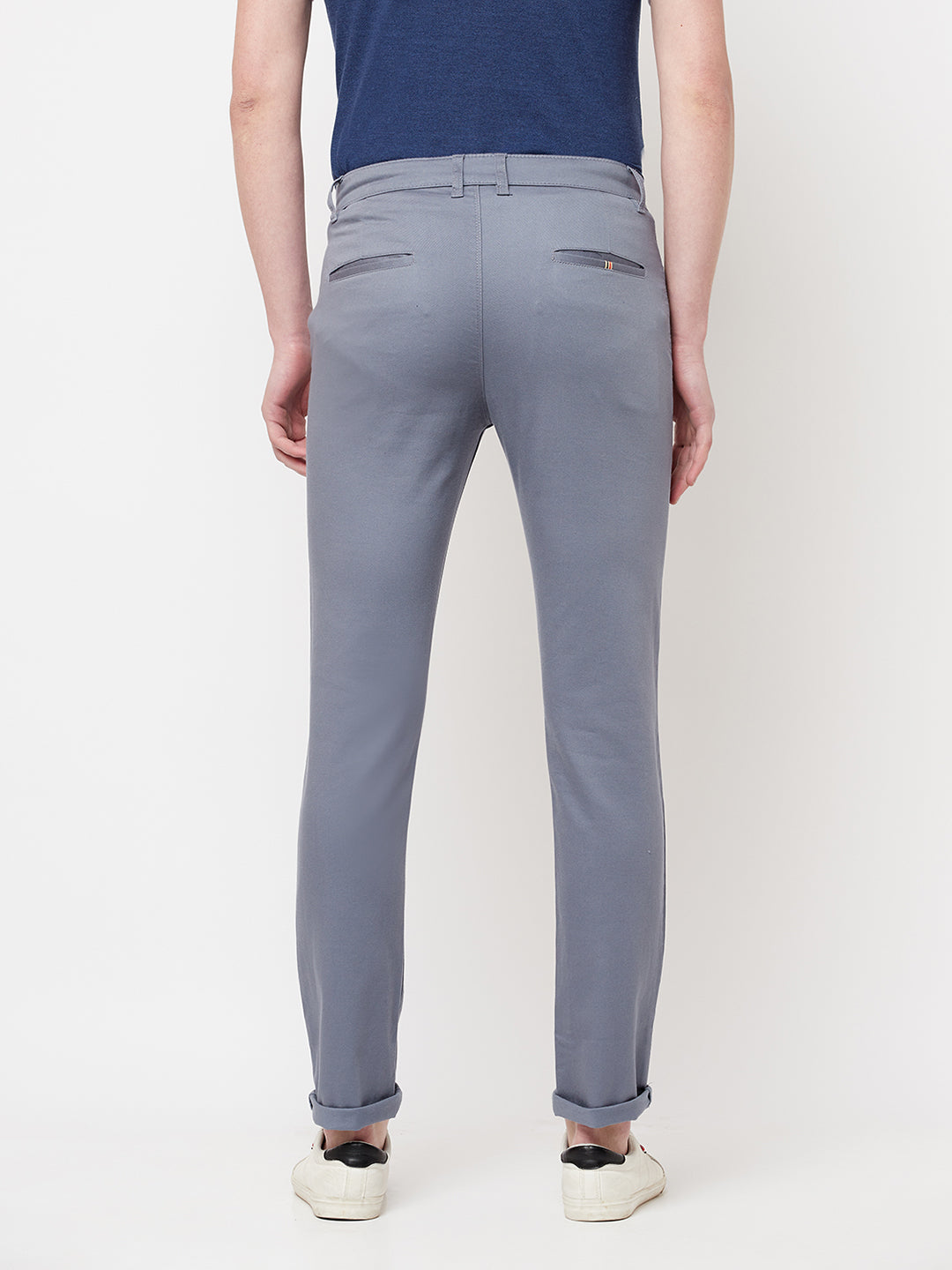 Blue Casual Trousers - Men Trousers