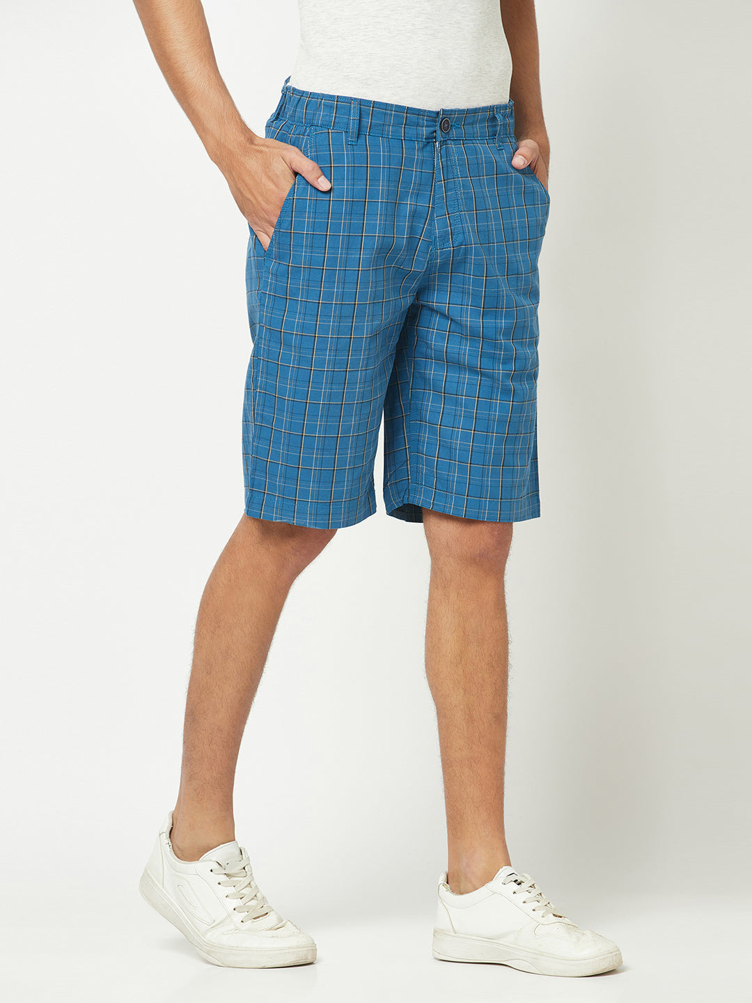  Blue Plaid Shorts 
