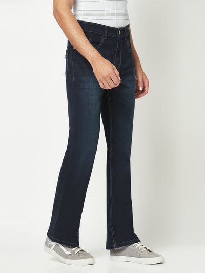  Dark Blue Boot-Cut Jeans