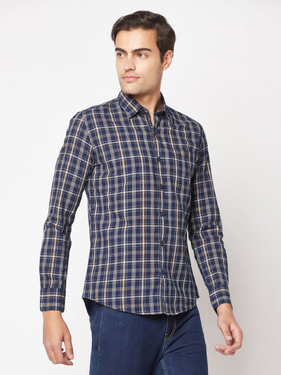  Beige Checkered Shirt