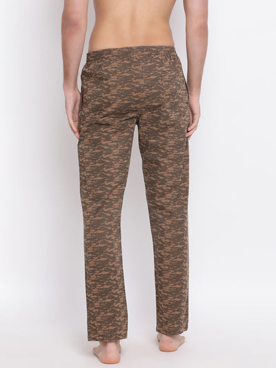 Brown Printed Slim fit Lounge Pants - Men Lounge Pants