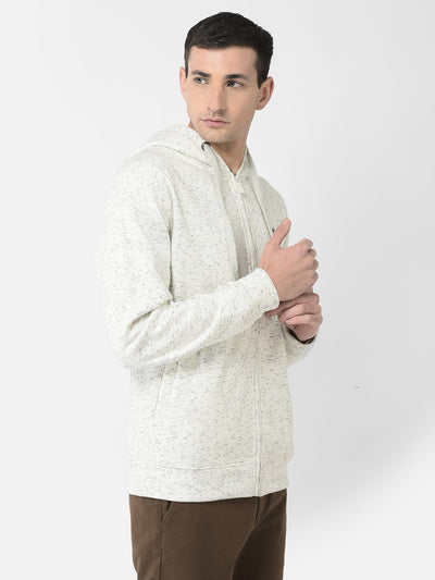 White Zipped Sweatshirt 