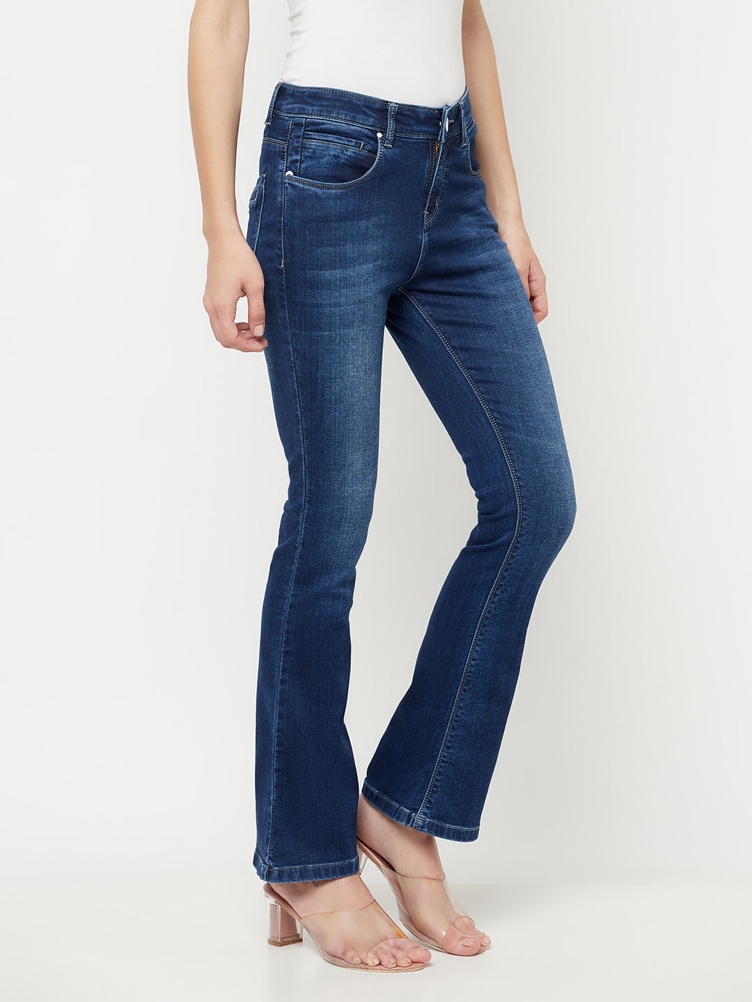 Blue Light Fade Bootcut Jeans - Women Jeans