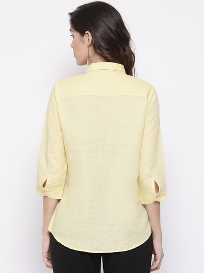 Yellow Slim Fit shirt - Women Shirts