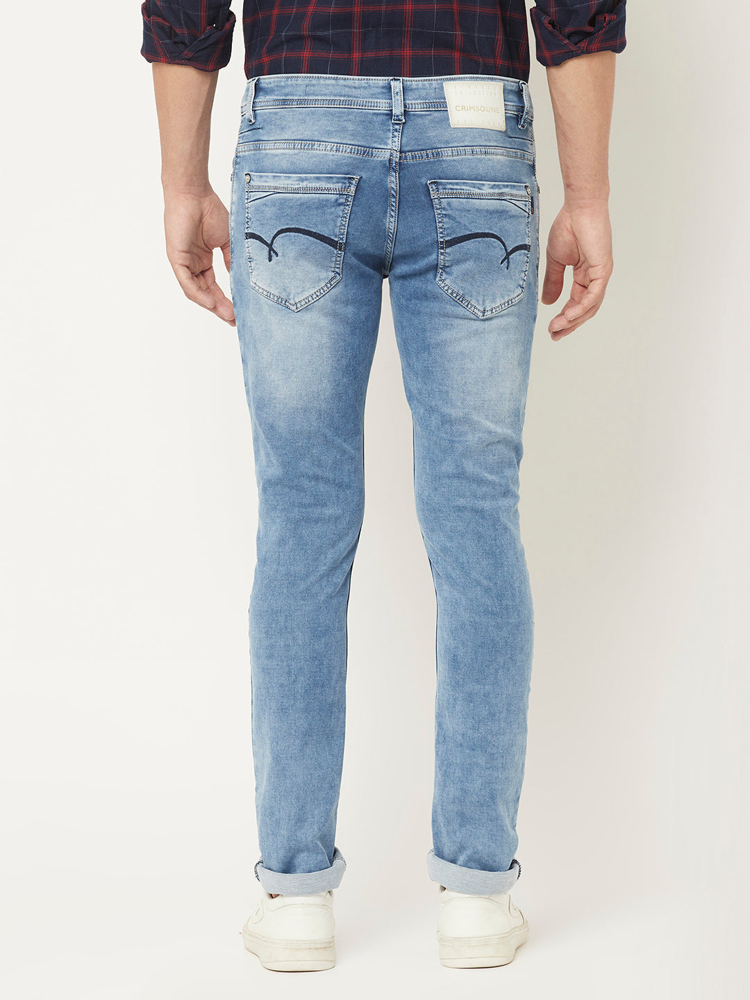  Light Blue Jeans with 5 Pocket Styling 