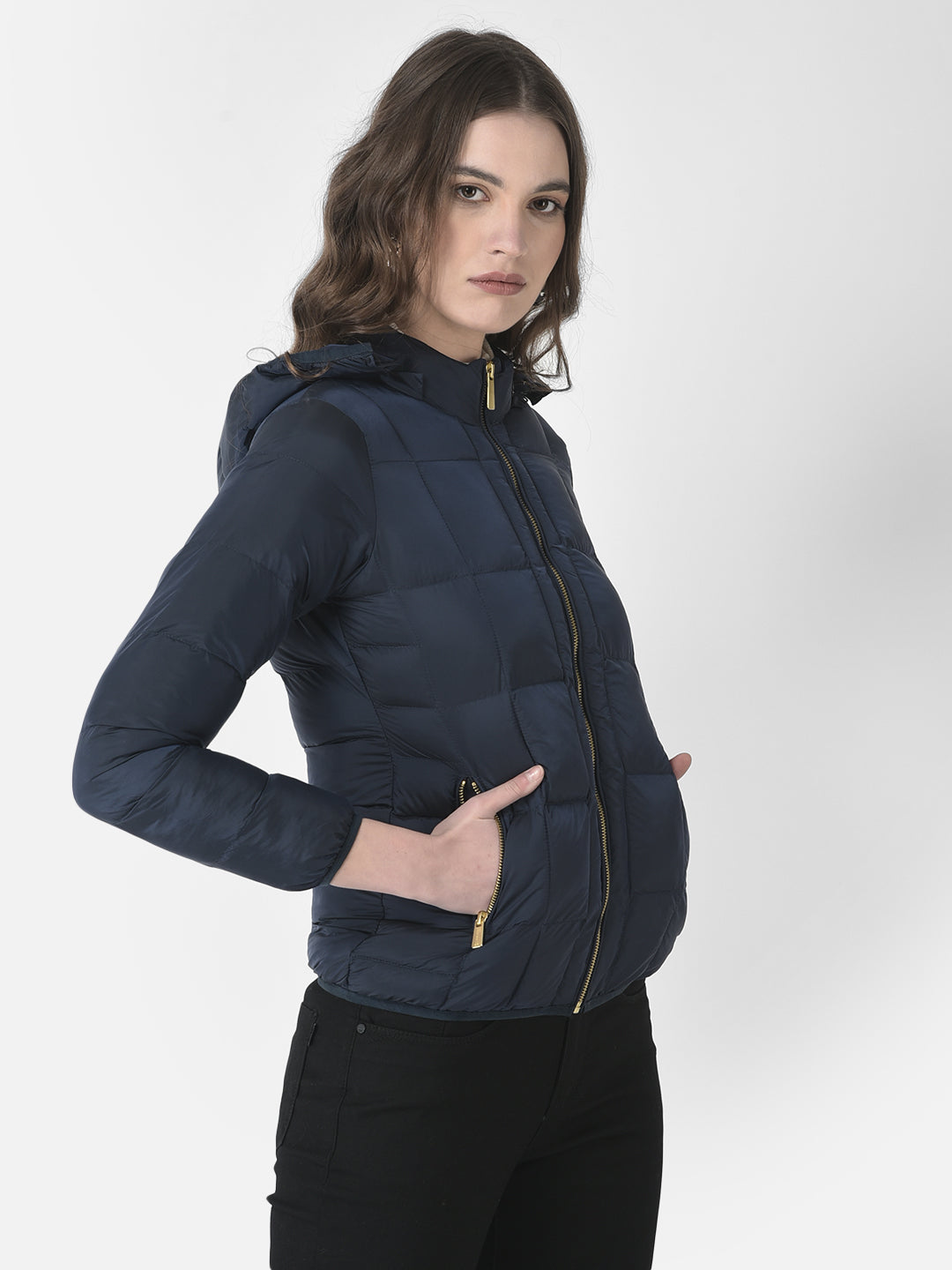  Dark Blue Padded Jacket 