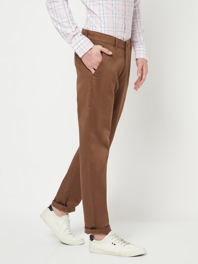 Brown Casual Trousers - Men Trousers