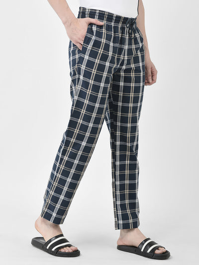  Navy Blue Flannel Lounge Pants 