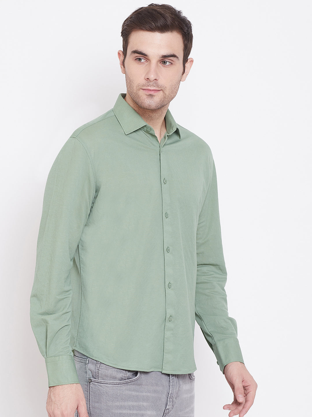 Green Slim Fit shirt - Men Shirts