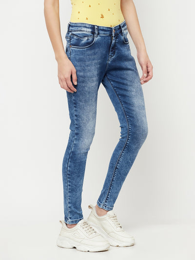 Blue Heavy Fade Jeans - Women Jeans