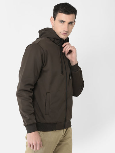  Olive Removable Hood Bomber Jacket 