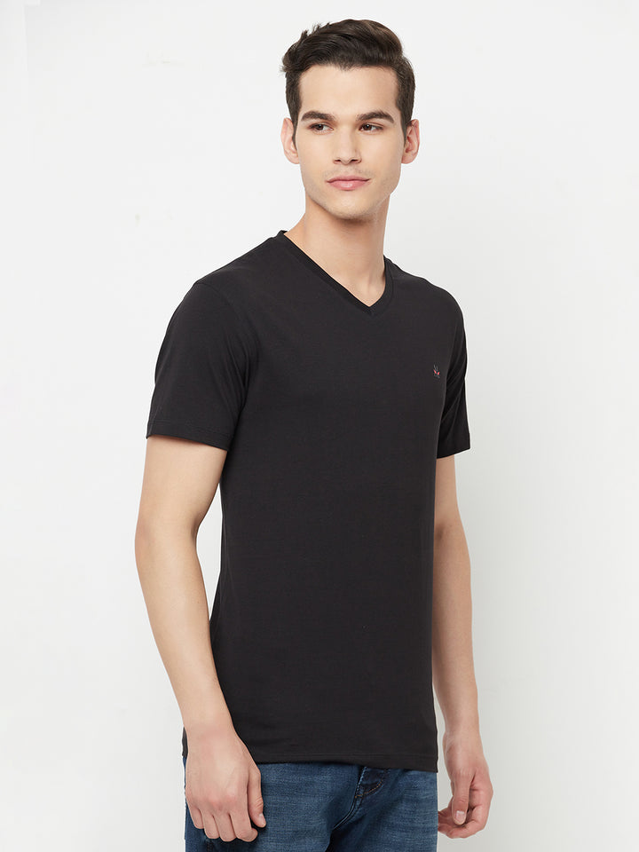 Black V-Neck T-Shirt - Men T-Shirts