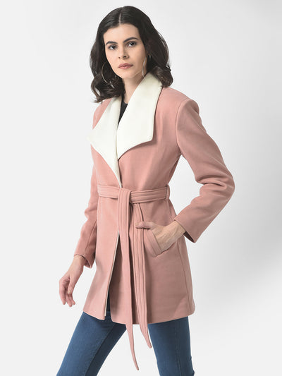  Belted Pink Overcoat