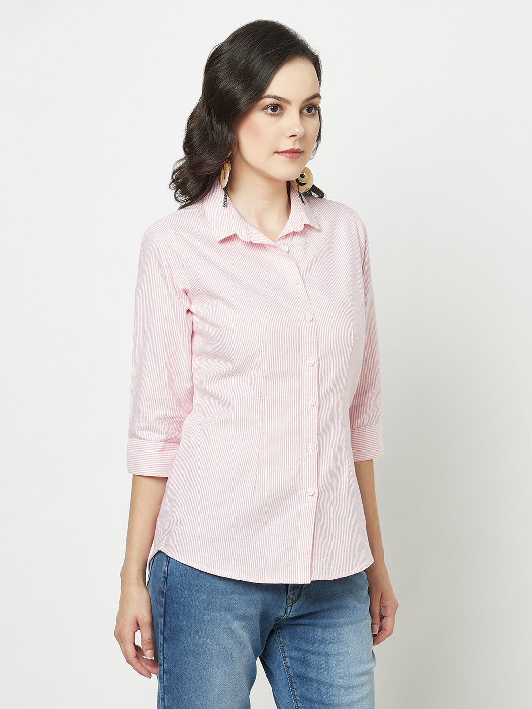  Pink Pin-Striped Shirt