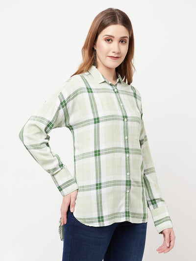 Green Checked Shirt - Women Shirts
