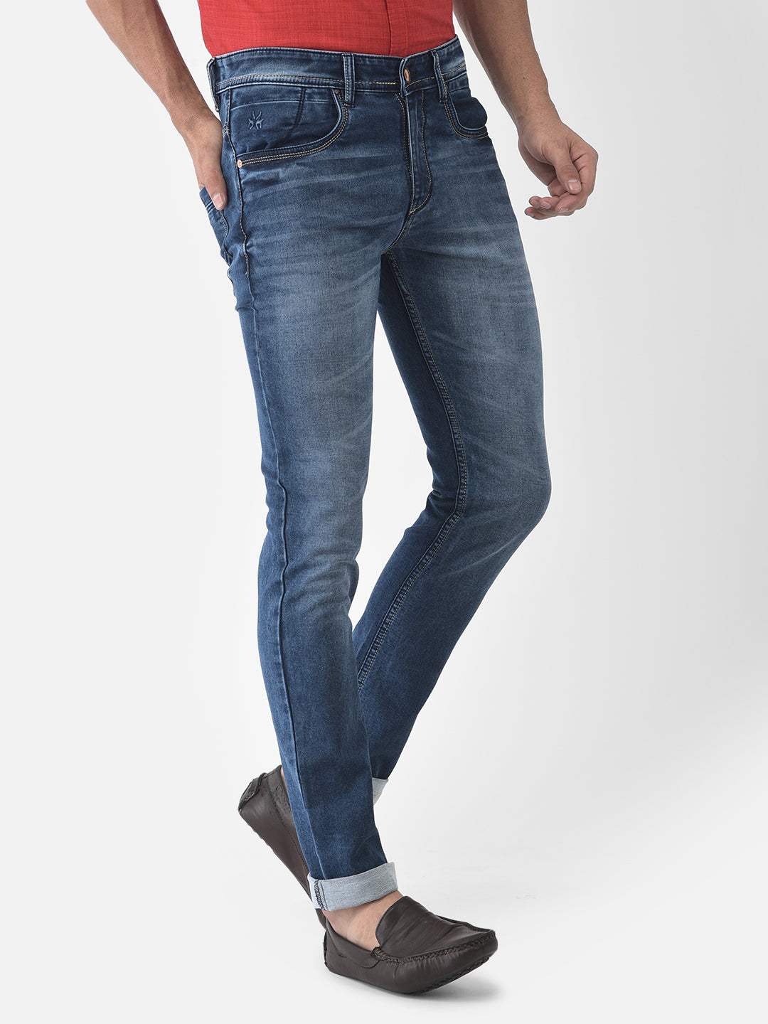 Blue Light Fade Jeans - Men Jeans