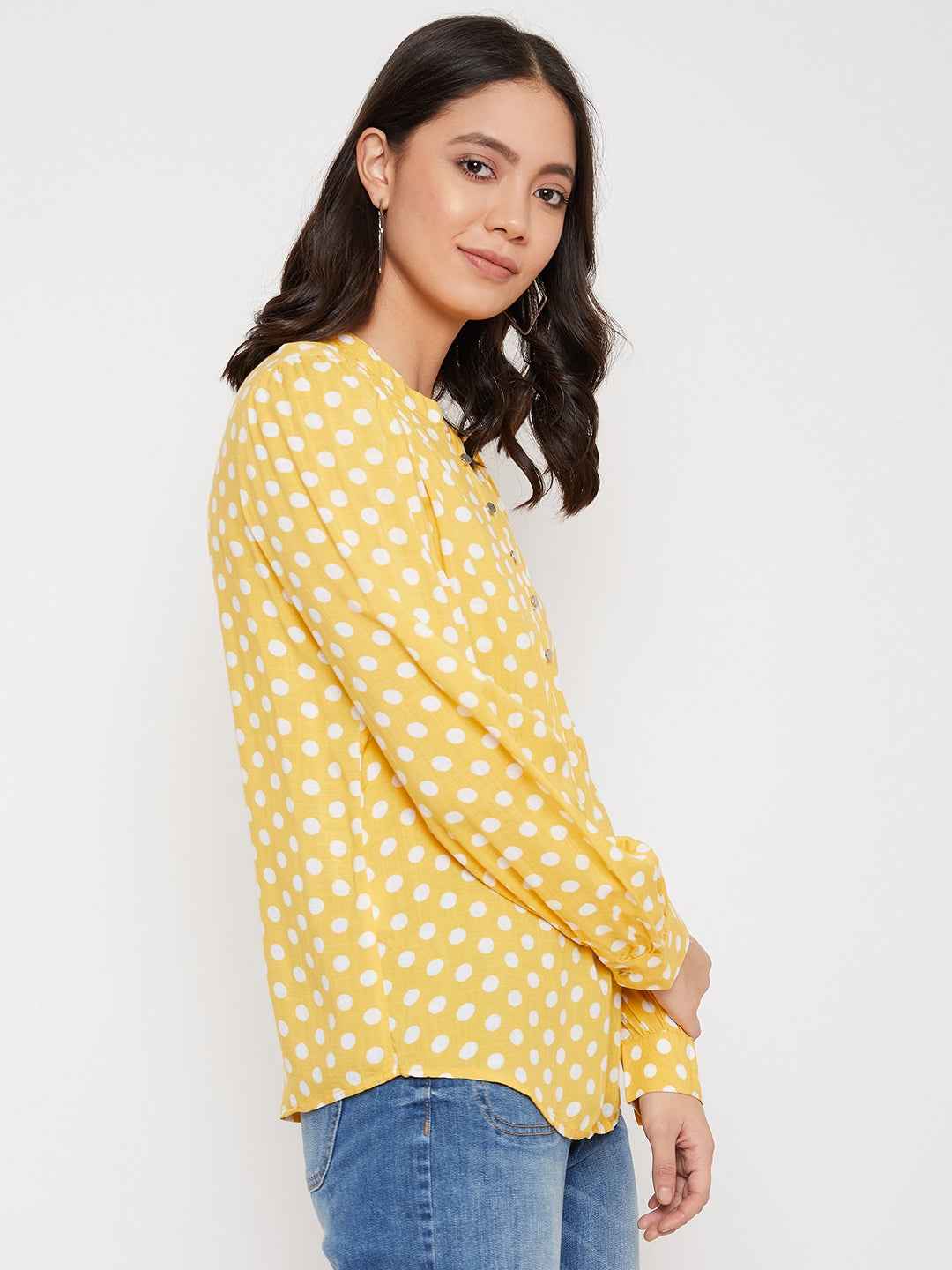Yellow Polka Dots Tops