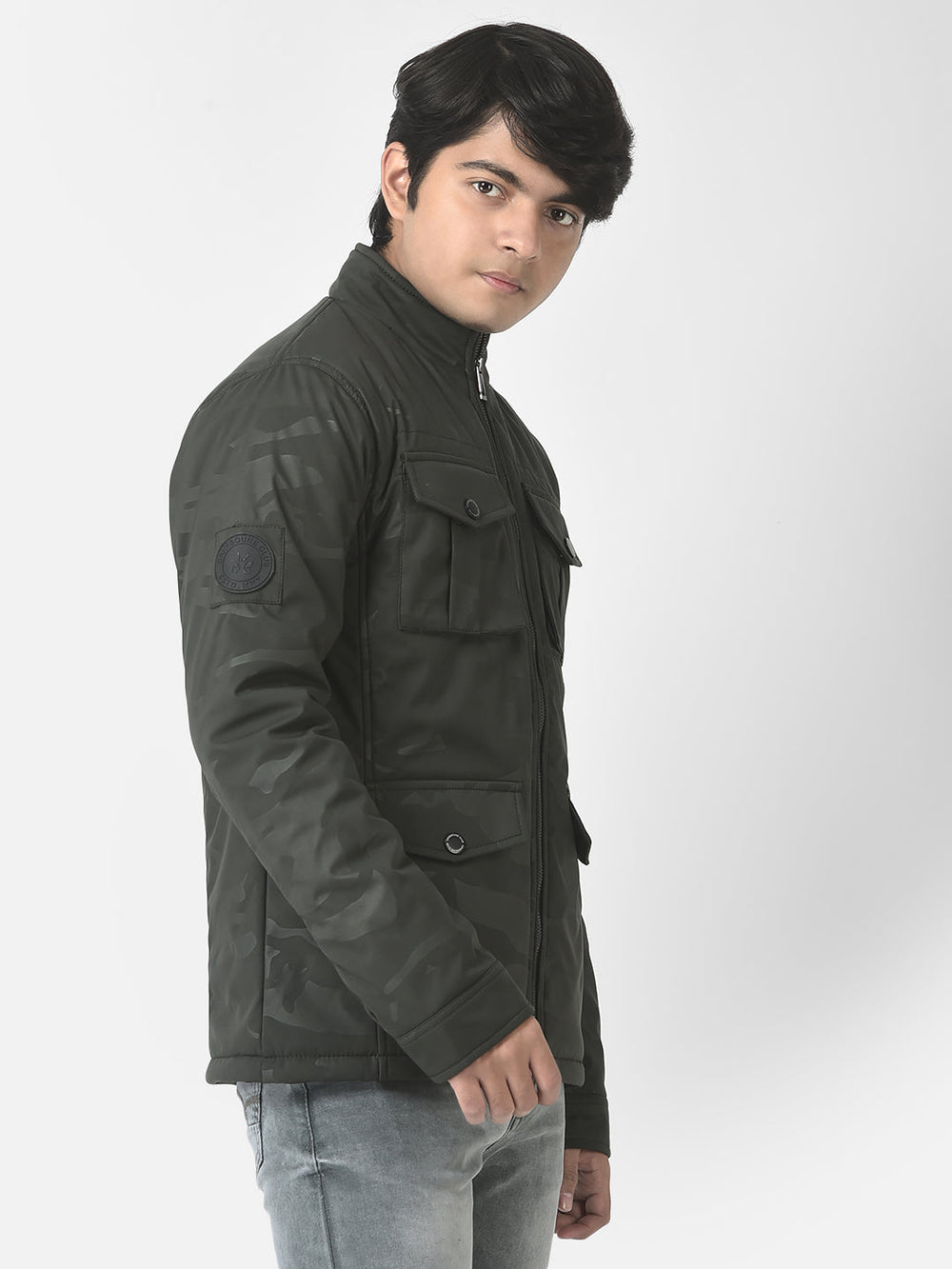  Olive Camouflage Bomber Jacket