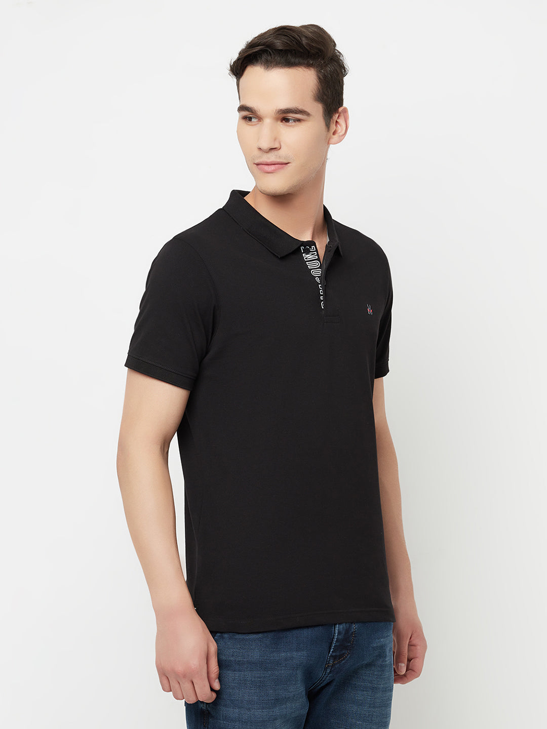 Black Polo T-Shirt - Men T-Shirts
