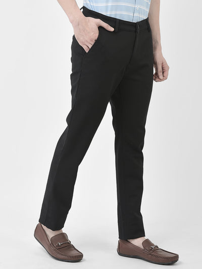  Black Defined-Fit Trousers