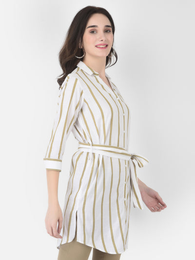 White Tie-up Dress-Women Dresses-Crimsoune Club