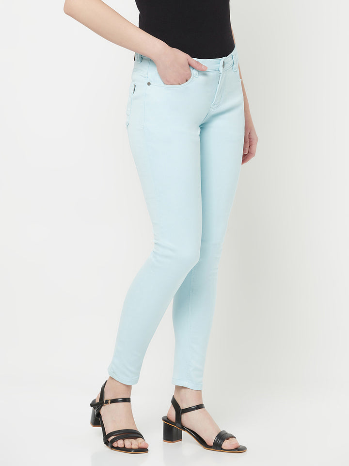 Mint Green Jeans - Women Jeans