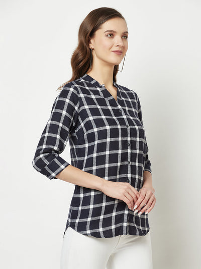  Multi-Colour Longline Checked Shirt 