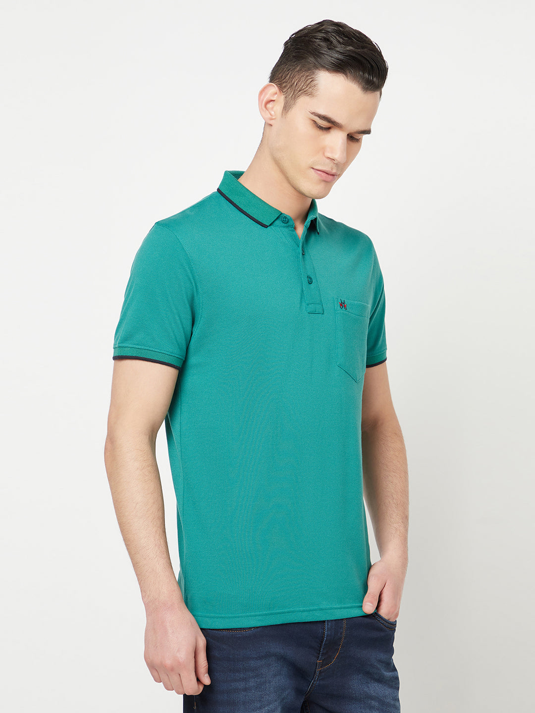 Green Polo T-Shirt - Men T-Shirts